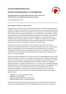 Statement Oberarzt Dr. Reinhard Schilke, Zentrum für Zahn