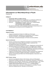 Formales und Stoffübersicht