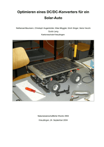 Optimieren eines DC/DC-Konverters für ein Solar-Auto