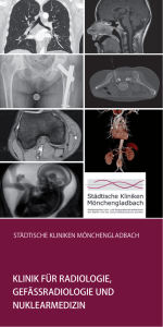 Klinikflyer für Radiologie, Gefäßradiologie und Nuklearmedizin