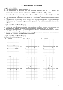 Aufgaben zur Grundbegriffen der Mechanik - Poenitz