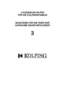 liturgische hilfen für die kolpingsfamilie bausteine für die feier der