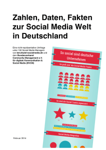 Zahlen, Daten, Fakten zur Social Media Welt in Deutschland