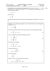 = H = p2 + ex ˙P = − = 0, = p(x, P) = √P2 4 − ex. F(x, P) = ∫ √P2 4