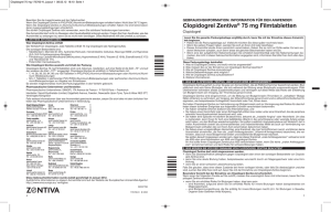 Clopidogrel Zentiva® 75 mg Filmtabletten