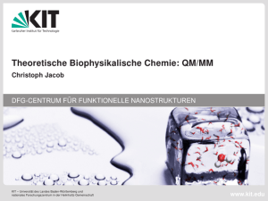 Theoretische Biophysikalische Chemie: QM/MM