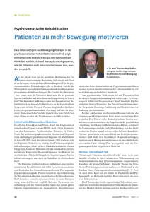 Patienten zu mehr Bewegung motivieren