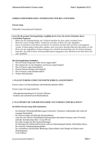 Gebrauchsinformation Furesis comp. Stand: September
