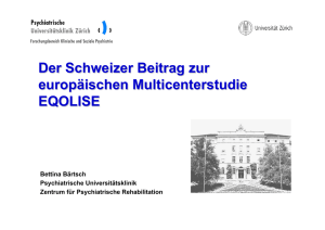 Referat Bärtsch EQOLISE - Supported Employment Schweiz