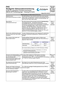 FAQ Stuttgarter Zahnzusatzversicherung