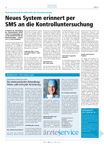 neues System erinnert per SMS an die