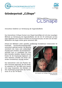 Gründerportrait „CLShape“ - Beuth Hochschule für Technik Berlin