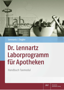 Handbuch Taxmodul - Deutscher Apotheker Verlag