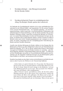 1 Sozialpsychologie – eine Bezugswissenschaft für die Soziale Arbeit