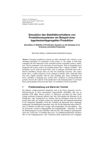 Simulation des Stabilit&auml;tsverhaltens von Produktionssystemen am