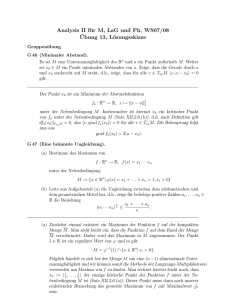 Analysis II für M, LaG und Ph, WS07/08 ¨Ubung 13, Lösungsskizze