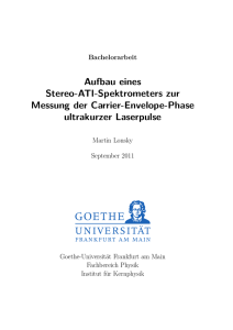 Ihr Titel - Experimental Atomic Physics at Frankfurt University