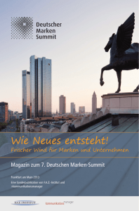 Wie Neues entsteht! - Deutscher Marken