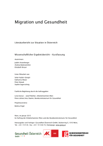 Migration und Gesundheit - Gesundheit Österreich GmbH