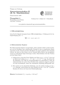 Naturwissenschaften II (B. Sc. Maschinenbau) - IAP TU