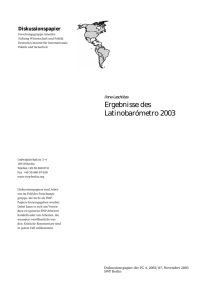 Ergebnisse des Latinobarómetro 2003