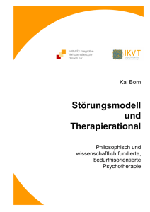 KVT-Störungsmodell und Therapierational - ivt