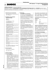 MTX Sandoz® 7,5 mg/ml Injektionslösung Fertigspritze