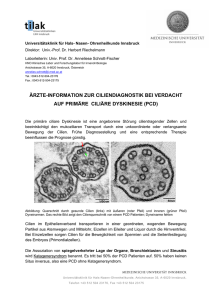 Information für Ärzte PCD - Univ. HNO Klinik Innsbruck