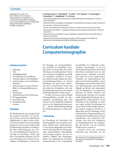 Curriculum kardiale Computertomographie - DGK