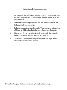 ( Auflösung im 10 – 1 Meterbereich) ist die Auflösung bei Bohrloch