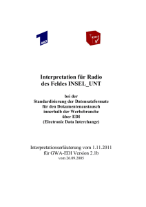 Interpretation für Radio des Feldes INSEL_UNT - Radio-EDI