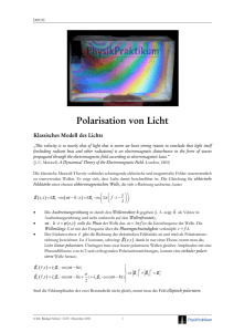 D09 Polarisation - Praktikum Physik