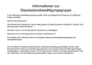 Informationen zur Depressionsbewältigungsgruppe
