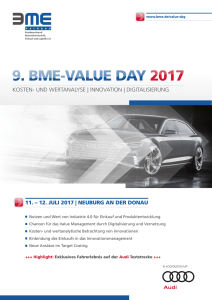 9. bME-VAluE dAY 2017