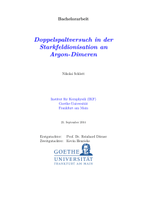 Doppelspaltversuch in der Starkfeldionisation an Argon