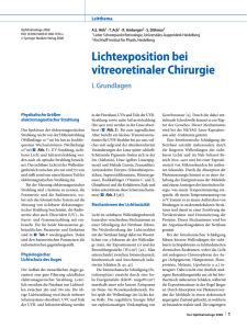 Lichtexposition bei vitreoretinaler Chirurgie I. Grundlagen