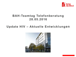 Präsentation Update HIV - Berliner Aids