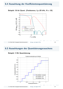 6.4 Auswirkung der Koeffizientenquantisierung 6.5 Auswirkungen