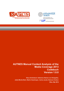 AUTNES Manual Content Analysis of the Media Coverage