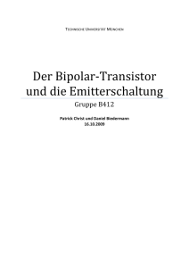 Der Bipolar-Transistor und die Emitterschaltung