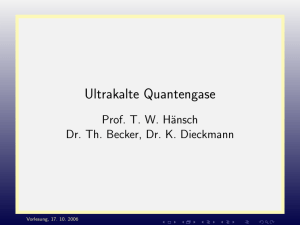 Ultrakalte Quantengase