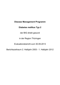 Disease Management Programm Diabetes mellitus Typ