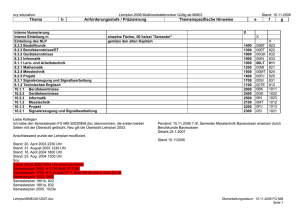 Thema b Anforderungsstufe / Präzisierung