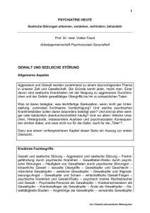 GEWALT UND SEELISCHE STÖRUNG - Psychosoziale