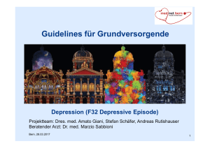 Präsentation der Guideline Depression