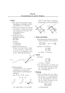 Physik Grundwissen 8. und 9. Klasse