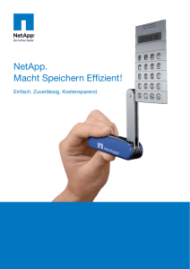 NetApp. Macht Speichern Effizient!