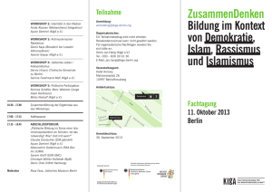 ZusammenDenken Bildung im Kontext von Demokratie, Islam