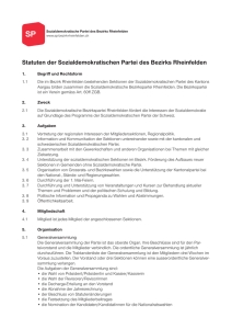 Statuten der Sozialdemokratischen Partei des Bezirks Rheinfelden