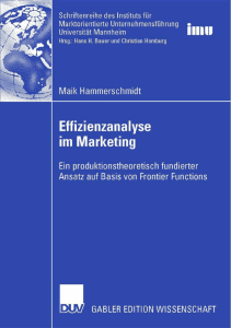 Effizienzanalyse im Marketing (Deutscher Universitäts